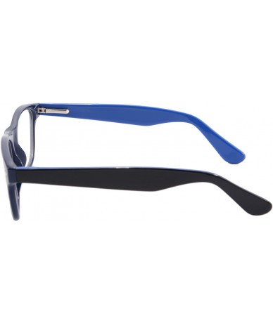 Oval Customized Progressive Multifocal Computer Reading Glasses Women's Frame-M010 - C5 Black and Blue - CT18QKA8XYU $62.51