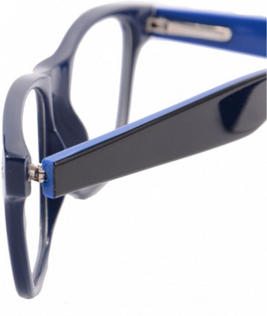 Oval Customized Progressive Multifocal Computer Reading Glasses Women's Frame-M010 - C5 Black and Blue - CT18QKA8XYU $62.51