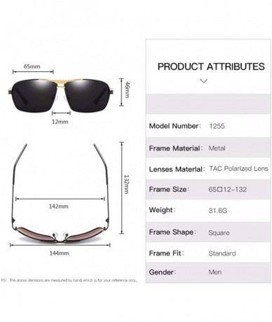 Aviator Sunglasses Driving Glasses Men's Box Polarizer - B - CX18QS0CQKT $63.39