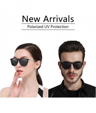 Oversized Polarized Sunglasses for Women/Men Vintage Womens Sunglasses Driving Sun Glasses - D6 Blue Lens/Black Frame - C7190...