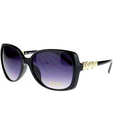 Butterfly Womens Oversized Butterfly Metal Nugget Rhinestone Diva Sunglasses - Black - C611NOV7B01 $17.87