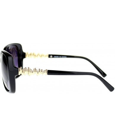 Butterfly Womens Oversized Butterfly Metal Nugget Rhinestone Diva Sunglasses - Black - C611NOV7B01 $17.87