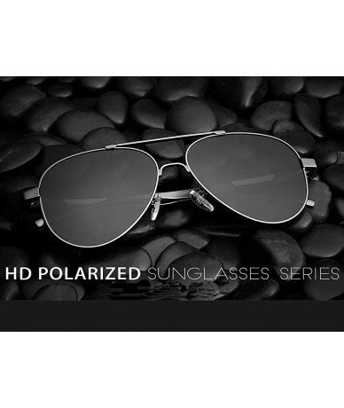 Aviator Photochromic Sunglasses Polarized Lens for Men and Women Outdoor 100% UV Protection - Silver - CR199AYI239 $27.48