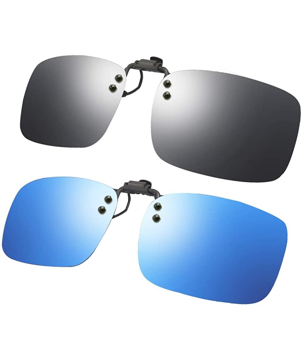 Round Polarized Mens Classic Trendy Stylish Sunglasses UV400 Clip-on Over Precription Glasses NCS004 - CI18Z9LSY6R $33.86