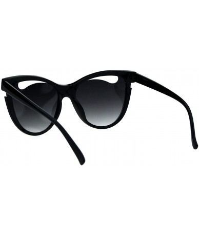 Butterfly Womens Designer Style Sunglasses Unique Cutout Butterfly Frame UV 400 - Black (Smoke) - C718KL6WGO5 $20.75