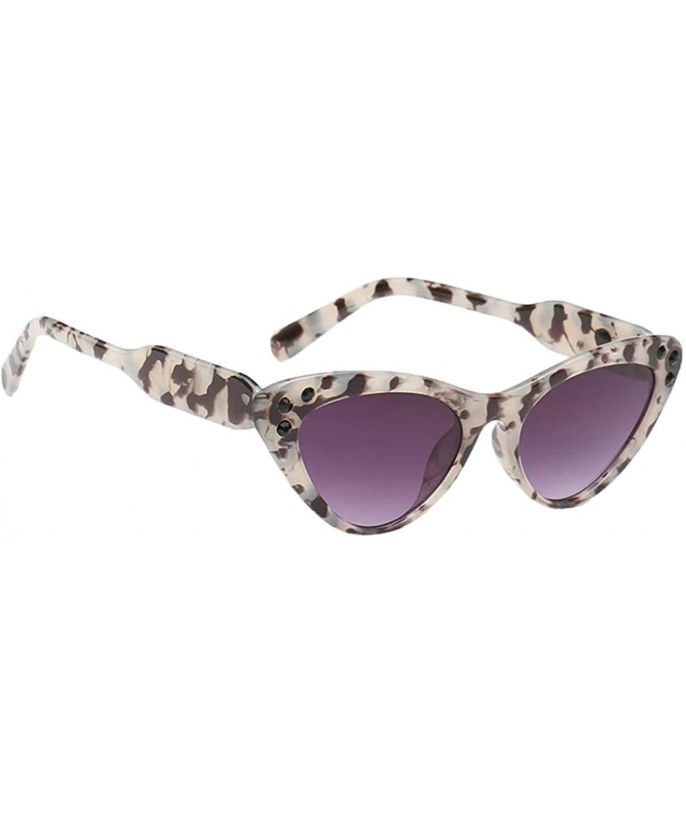 Cat Eye Fashion Rhinestone Cat Eye Sunglasses Womens Vintage Shades Plastic Frame - Turtle Purple - CM198CT02E5 $30.61