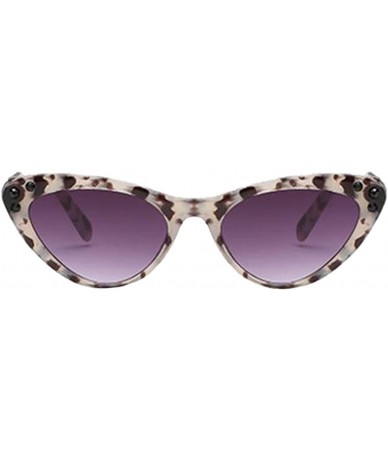 Cat Eye Fashion Rhinestone Cat Eye Sunglasses Womens Vintage Shades Plastic Frame - Turtle Purple - CM198CT02E5 $30.61