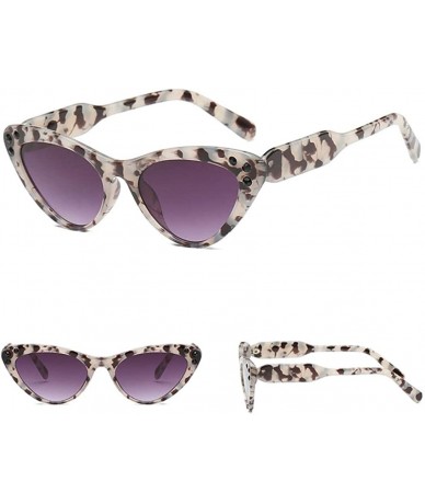 Cat Eye Fashion Rhinestone Cat Eye Sunglasses Womens Vintage Shades Plastic Frame - Turtle Purple - CM198CT02E5 $30.61