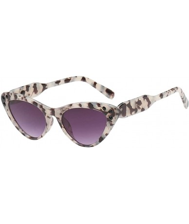 Cat Eye Fashion Rhinestone Cat Eye Sunglasses Womens Vintage Shades Plastic Frame - Turtle Purple - CM198CT02E5 $30.61