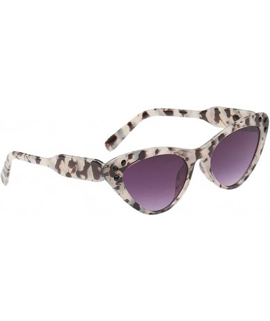 Cat Eye Fashion Rhinestone Cat Eye Sunglasses Womens Vintage Shades Plastic Frame - Turtle Purple - CM198CT02E5 $30.61