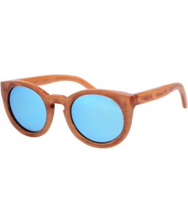 Wayfarer Polarized Sunglasses Handmade Wooden Glasses Bamboo Wood Eyewear Old Balance Sunglasses-Z6011 - CM17YZLWZYI $60.13