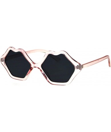 Oval Womens Lips Shape Sunglasses Cute Kiss Lips Shades UV 400 - Pink - CO18K375W7T $19.79