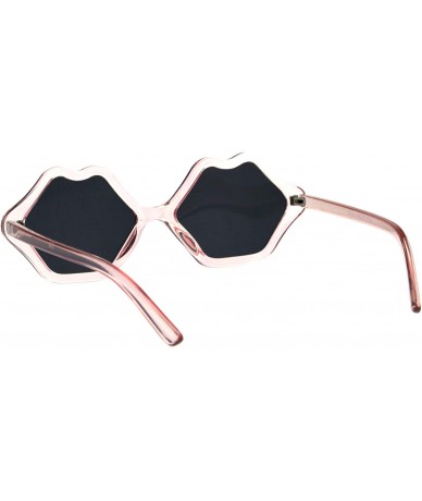 Oval Womens Lips Shape Sunglasses Cute Kiss Lips Shades UV 400 - Pink - CO18K375W7T $19.79