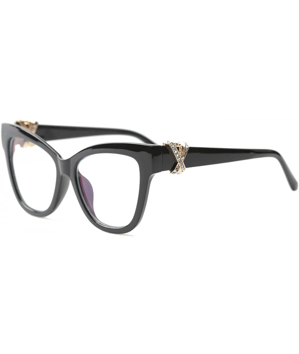 Butterfly Womens Butterfly Frame Reading Glasses w/Shiny Rhinestones - Black - C518ZSKGAO7 $26.06