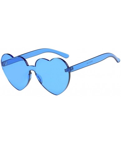 Square Women Fashion Heart-shaped Shades Sunglasses Integrated UV Candy Colored - 7133g - C018RS5W220 $20.48