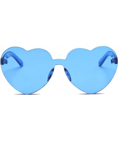 Square Women Fashion Heart-shaped Shades Sunglasses Integrated UV Candy Colored - 7133g - C018RS5W220 $20.48