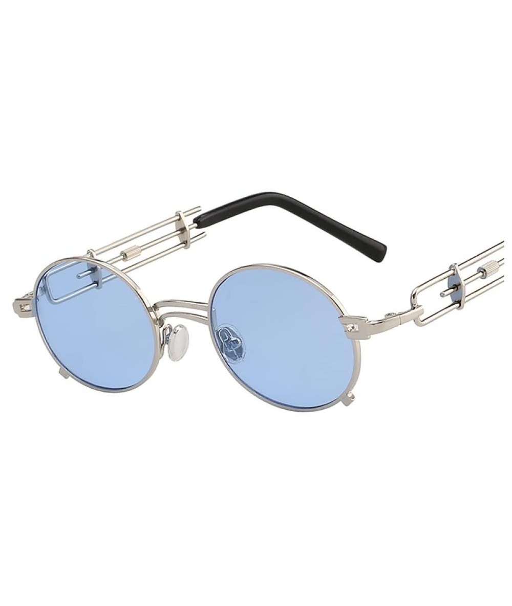 Round Sunglasses Men WomenRetro Metal Eyeglasses Round Sun Glasses Vintage Shades UV400 - 2 - CN18OOGRMZW $60.89