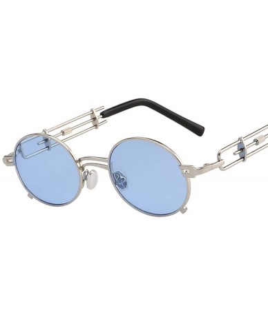 Round Sunglasses Men WomenRetro Metal Eyeglasses Round Sun Glasses Vintage Shades UV400 - 2 - CN18OOGRMZW $60.89