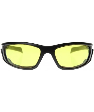 Sport Safety Sports Protective Padded Sunglasses Eyewear Night Riding Glasses (Black Yellow) - CR116NLAT2F $27.77