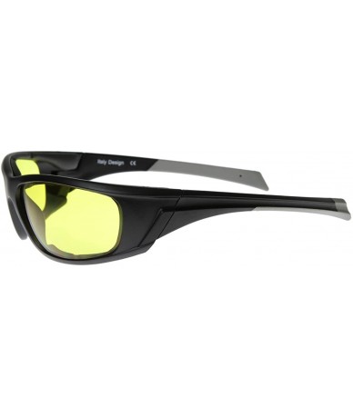 Sport Safety Sports Protective Padded Sunglasses Eyewear Night Riding Glasses (Black Yellow) - CR116NLAT2F $27.77