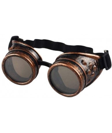 Goggle 1Pc Steampunk Sunglasses Men Luxury Designer Steam Punk Round Sun Glasses for Men's Hippie Vintage Retro Goggles - C91...