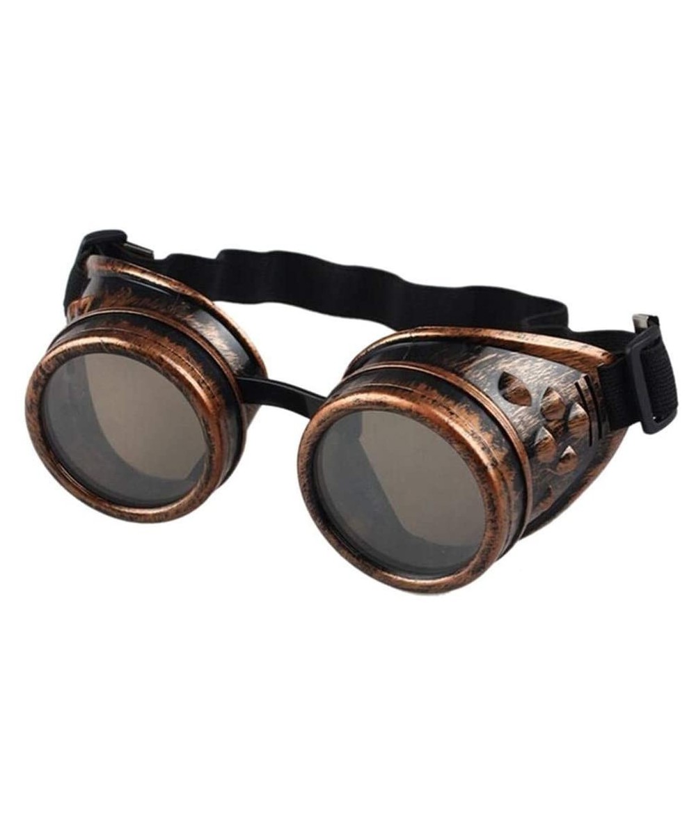 Goggle 1Pc Steampunk Sunglasses Men Luxury Designer Steam Punk Round Sun Glasses for Men's Hippie Vintage Retro Goggles - C91...