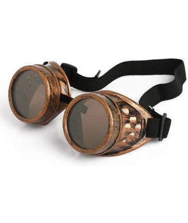 Goggle 1Pc Steampunk Sunglasses Men Luxury Designer Steam Punk Round Sun Glasses for Men's Hippie Vintage Retro Goggles - C91...