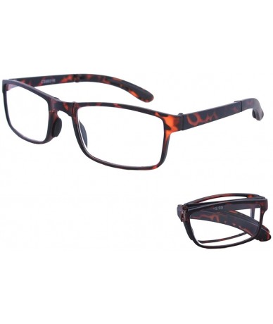 Rectangular Pocket Folding Reading Glasses with Cases R1399SC (Matte Tortoise - 2.75) - CI12GPL59G9 $34.23