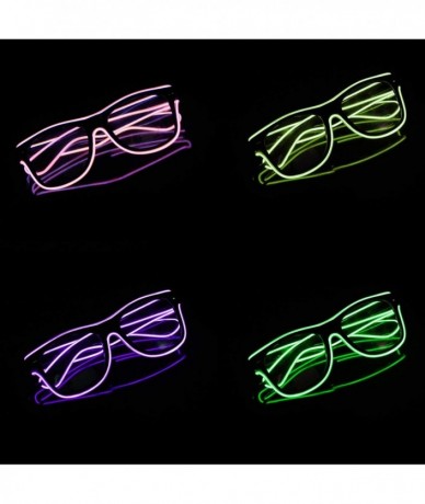 Oval El Glow Glasses Light Up glasses led Glasses for 80s EDM Party RB03 Halloween Christmas Birthday Party - C718Z6ZYDHD $40.99