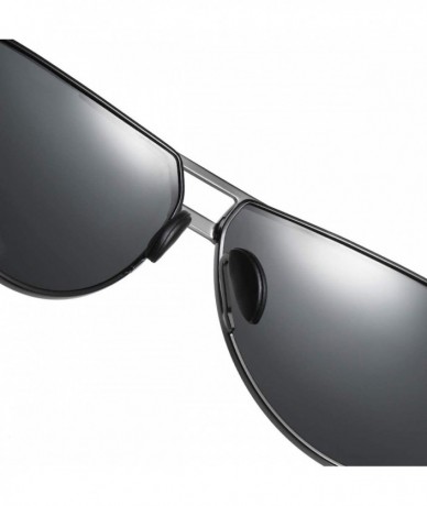 Rectangular Polarized 80's Retro Classic Trendy Stylish Sunglasses for Men Women - A - CK198O74XMX $31.69