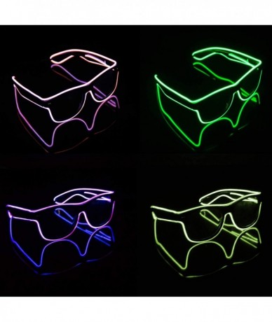 Oval El Glow Glasses Light Up glasses led Glasses for 80s EDM Party RB03 Halloween Christmas Birthday Party - C718Z6ZYDHD $40.99