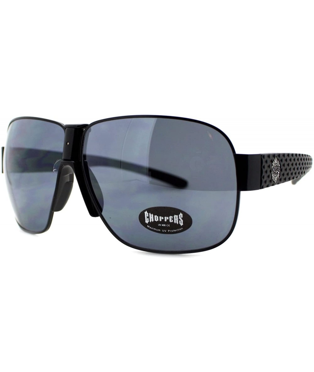 Square Mens Sunglasses Oversized Fashion Square Frame UV400 - Black - CB1899ZO776 $19.43