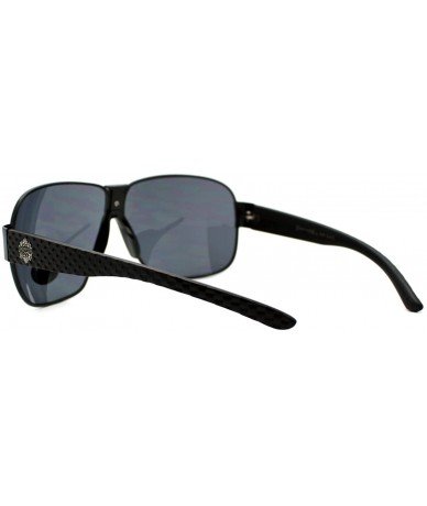 Square Mens Sunglasses Oversized Fashion Square Frame UV400 - Black - CB1899ZO776 $19.43