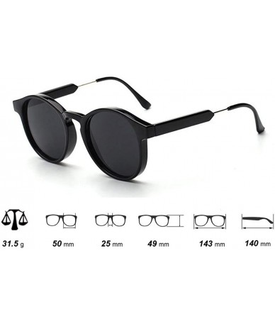 Oval Vintage Polarized Arrow Style Sunglasses - Black - C5183KHWHWI $15.96