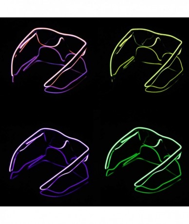 Oval El Glow Glasses Light Up glasses led Glasses for 80s EDM Party RB03 Halloween Christmas Birthday Party - C718Z6ZYDHD $40.99