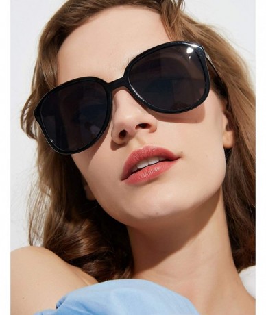 Oversized Retro oval sunglasses for men and women oversized sunglasses Plastic sunglasses UV400 prection - 1 - CX195WLY99Z $2...