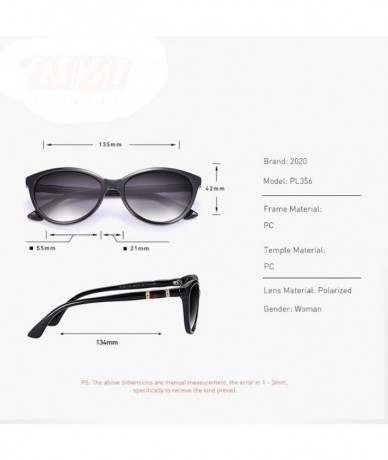 Cat Eye 20/20 Brand Design Vintage Polarized Cat Eye Sunglasses Women C01 Black - C03 Purple - CG18Y3N78IH $25.27