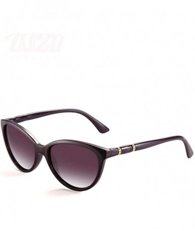 Cat Eye 20/20 Brand Design Vintage Polarized Cat Eye Sunglasses Women C01 Black - C03 Purple - CG18Y3N78IH $25.27