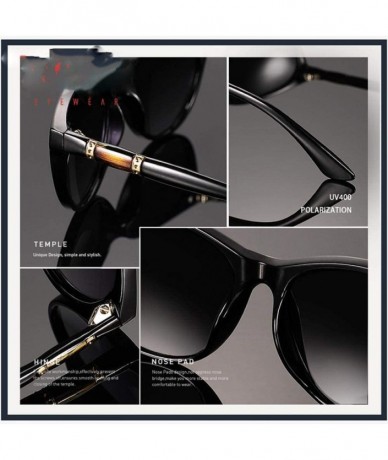 Cat Eye 20/20 Brand Design Vintage Polarized Cat Eye Sunglasses Women C01 Black - C03 Purple - CG18Y3N78IH $25.27