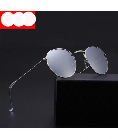 Aviator 2019 Sunglasses Women/Men Brand Designer Glasses Lady Round Luxury Black Grey - Silver Pink - CS18Y3OQY0C $19.34