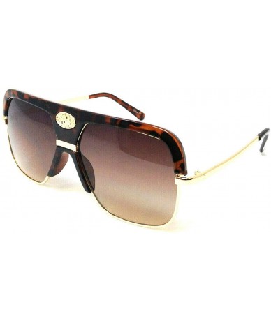 Square Regal Flat Top Classic Square Luxury Aviator Sunglasses - Tortoise & Gold Frame - C218YUTCQQZ $21.75