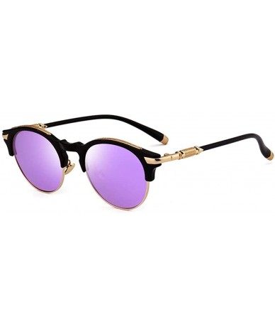 Rectangular Polarized Sunglasses Street Shot Fashion Cylindrical Sunglasses Female - C6 Purple Tablets - CQ18W47U28A $33.73