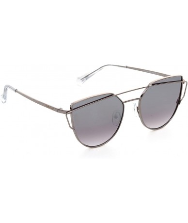 Cat Eye Made In ITALY Cat Eye Plastic Lens Street Fashion Metal Frame Women Sunglasses DS1517 - Silver - CB189NN8IW5 $18.46