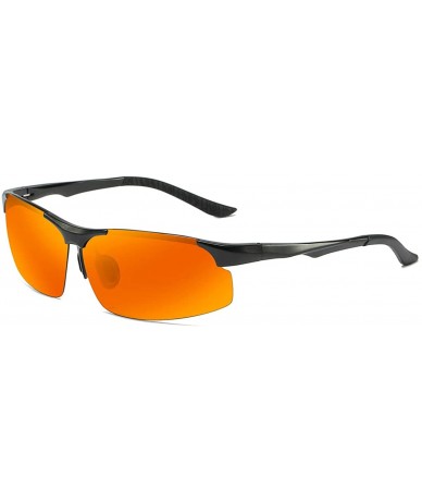 Semi-rimless Polarized Sunglasses Sunglasses for Men Polarized Sunglasses for Men - E - CP198O45UMD $31.19