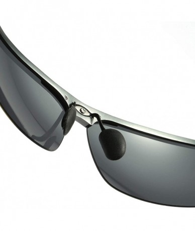 Semi-rimless Polarized Sunglasses Sunglasses for Men Polarized Sunglasses for Men - E - CP198O45UMD $31.19