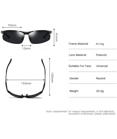 Semi-rimless Polarized Sunglasses Sunglasses for Men Polarized Sunglasses for Men - E - CP198O45UMD $31.19