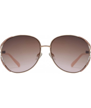 Round Womens Fashion Designer Elegant Butterfly Sunglasses - Gradient UV 400 Protection - CW194QZ2LZO $25.19