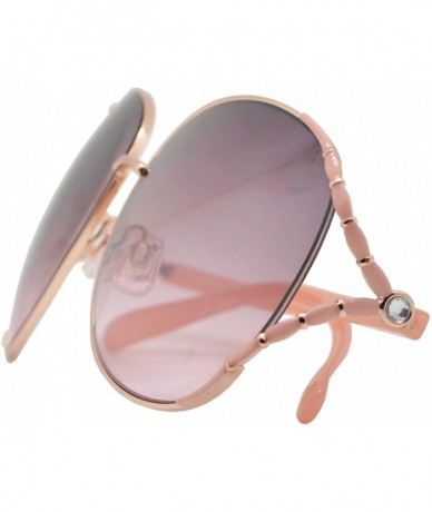 Round Womens Fashion Designer Elegant Butterfly Sunglasses - Gradient UV 400 Protection - CW194QZ2LZO $25.19