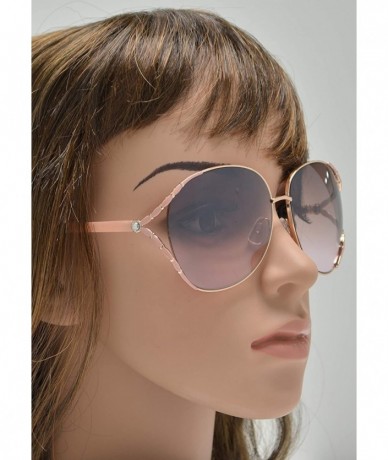 Round Womens Fashion Designer Elegant Butterfly Sunglasses - Gradient UV 400 Protection - CW194QZ2LZO $25.19