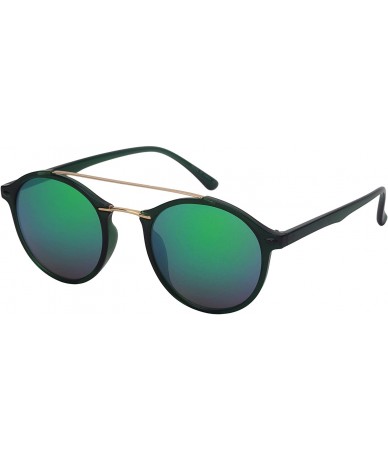 Round Retro Inspired Plastic Round Sunglasses for Men Women 53104-REV - CN18INO2DG6 $18.93